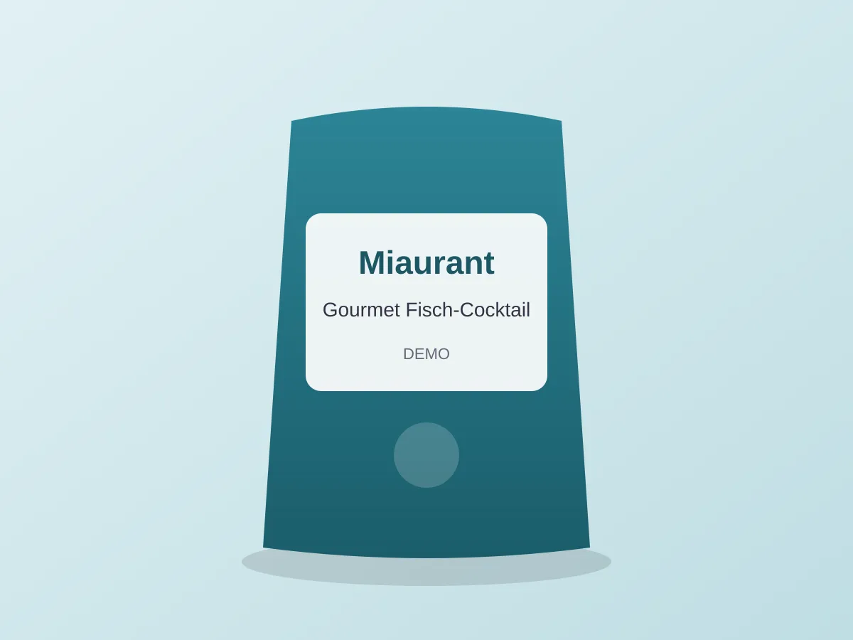 Verpackung von Miaurant Gourmet Fisch-Cocktail