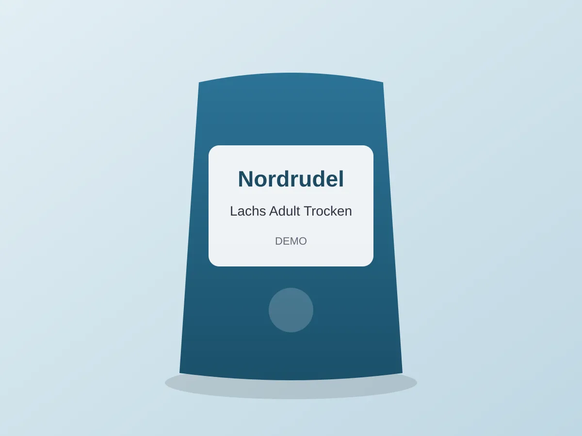Verpackung von Nordrudel Lachs Adult Trocken