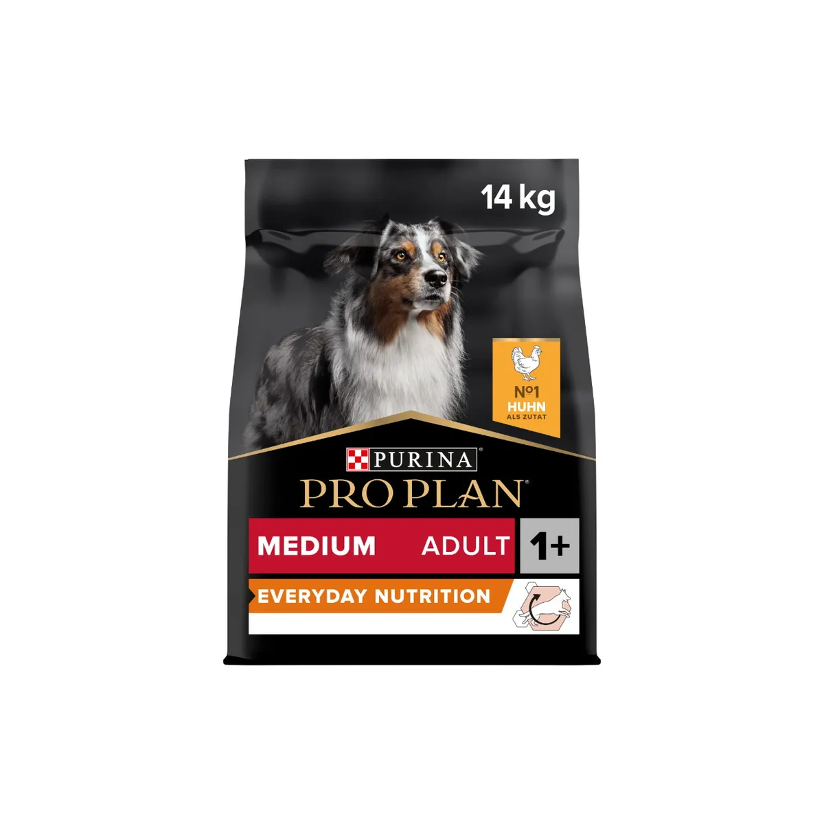 Sack Purina PRO PLAN Medium Adult Everyday Nutrition Huhn, 14 kg (Bild: Hersteller)