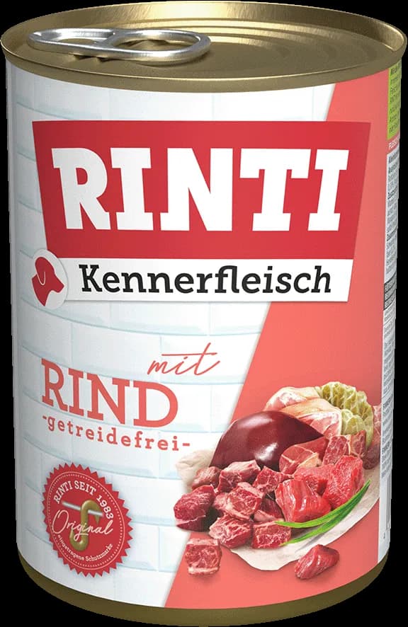 Dose Rinti Kennerfleisch mit Rind, 400 g (Bild: Hersteller)