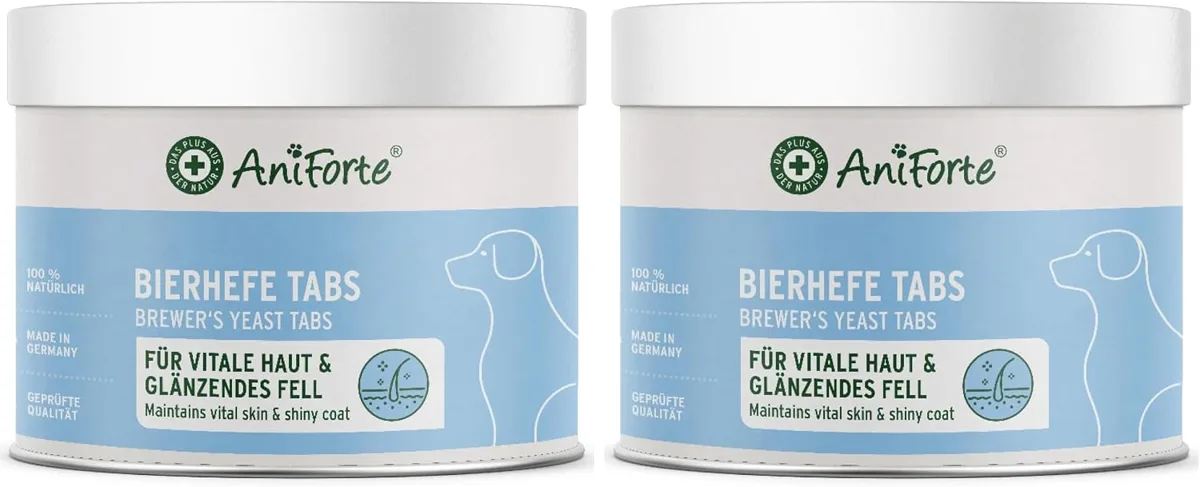 AniForte Bierhefe Tabs, zwei Dosen à 500 Stück