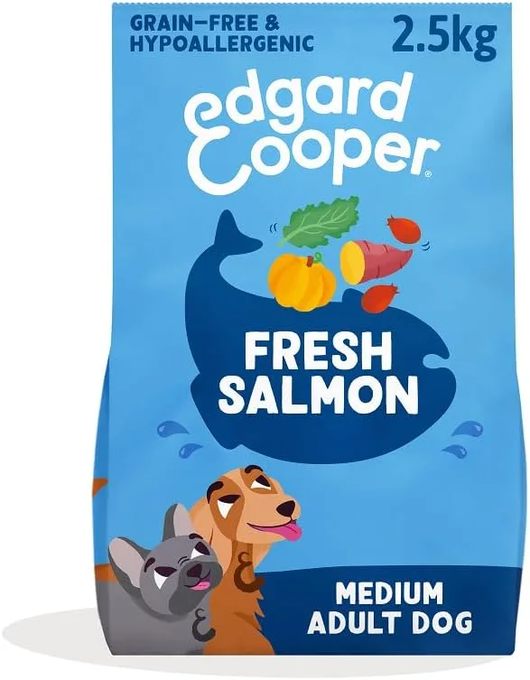 Edgard & Cooper Frischer Lachs Trockenfutter für erwachsene Hunde, 2,5 kg Beutel