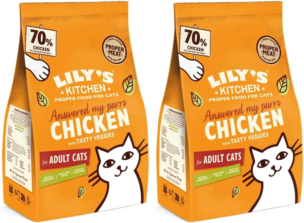 Lily's Kitchen Trockenfutter Huhn für erwachsene Katzen, Verpackung