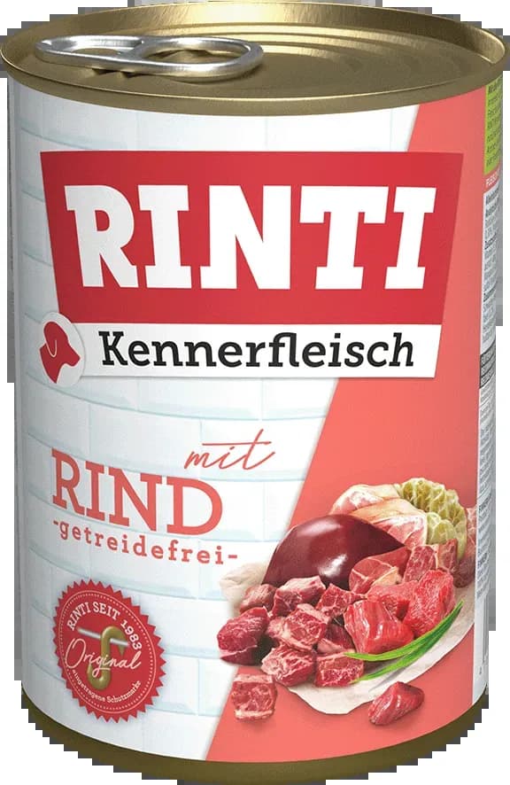 Dose Rinti Kennerfleisch Rind, 400 g (Bild: Hersteller)