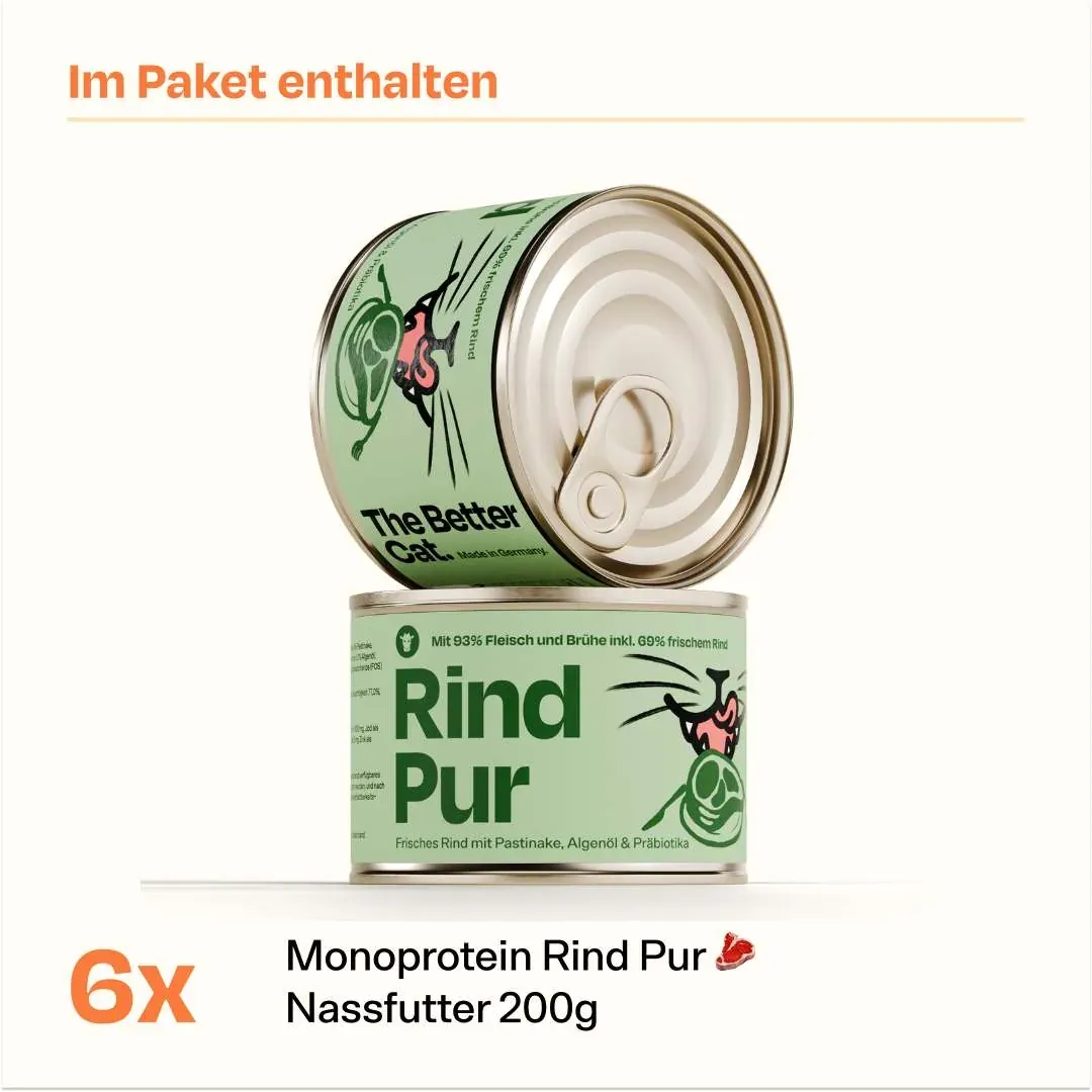 Dose The Better Cat Monoprotein Rind Pur, 200 g (Bild: Hersteller)