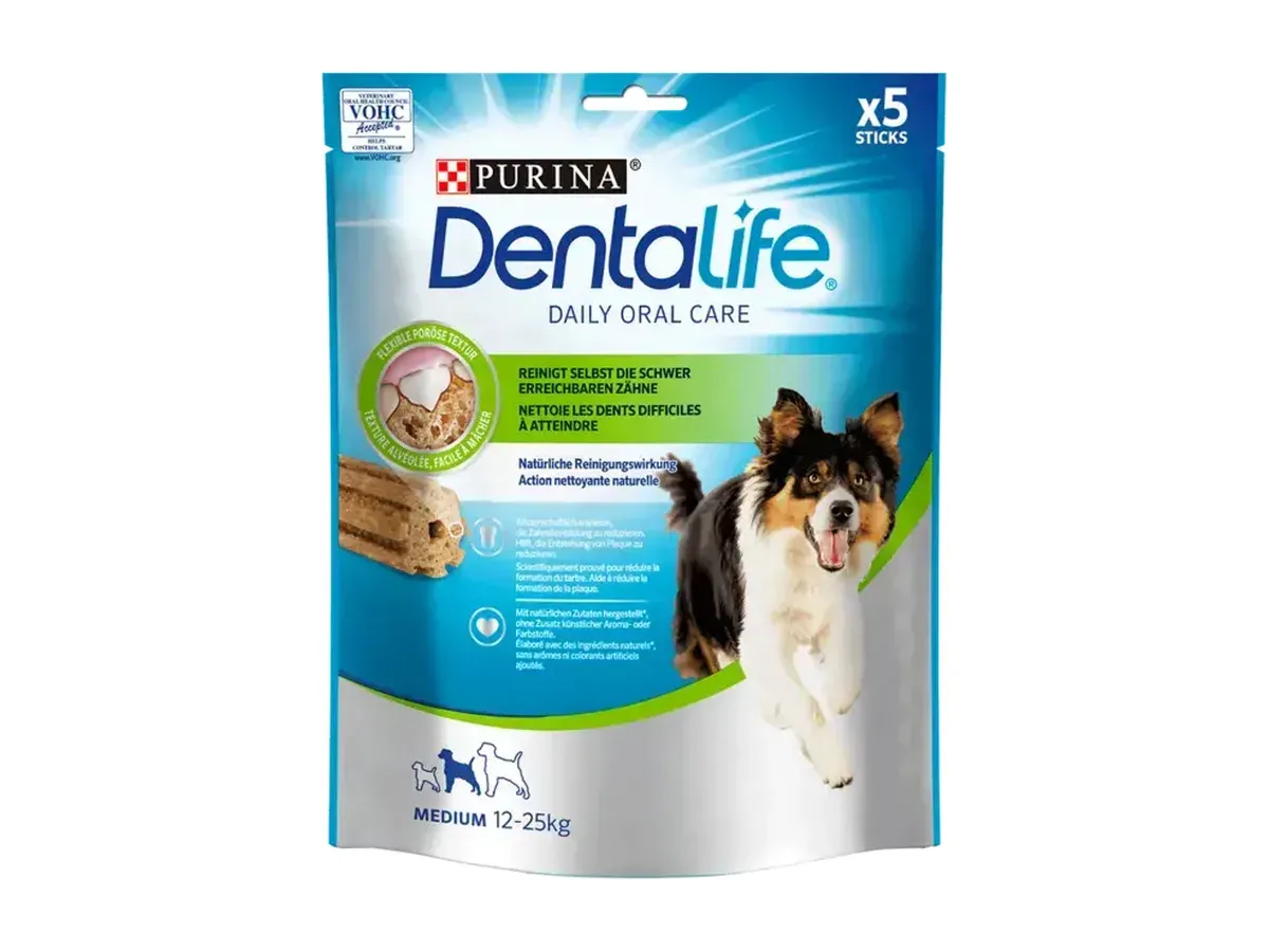 Beutel Purina DentaLife Daily Oral Care Medium, 5 Sticks (Bild: Hersteller)