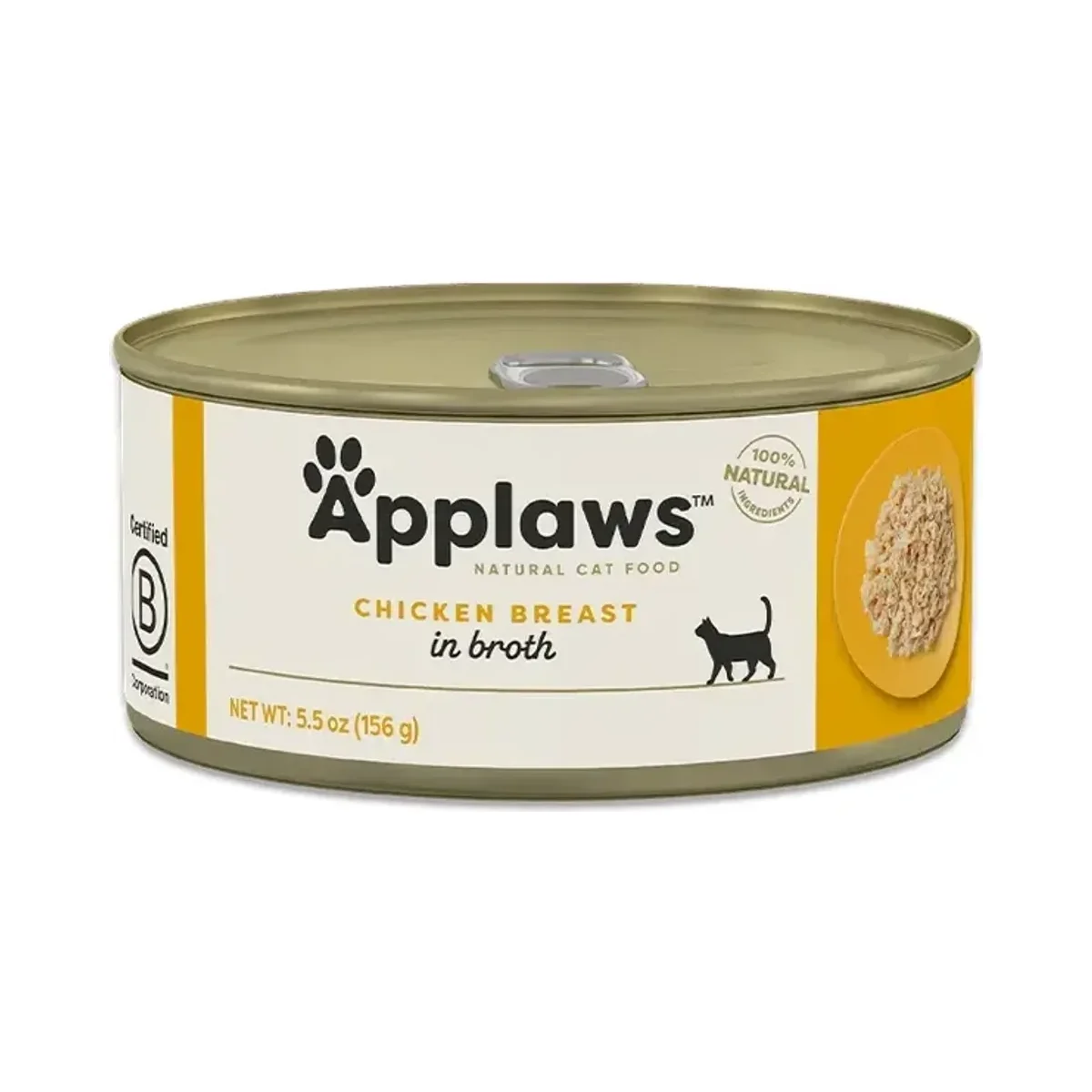 Dose Applaws Chicken Breast in Broth 156 g, Ergänzungsfuttermittel für Katzen