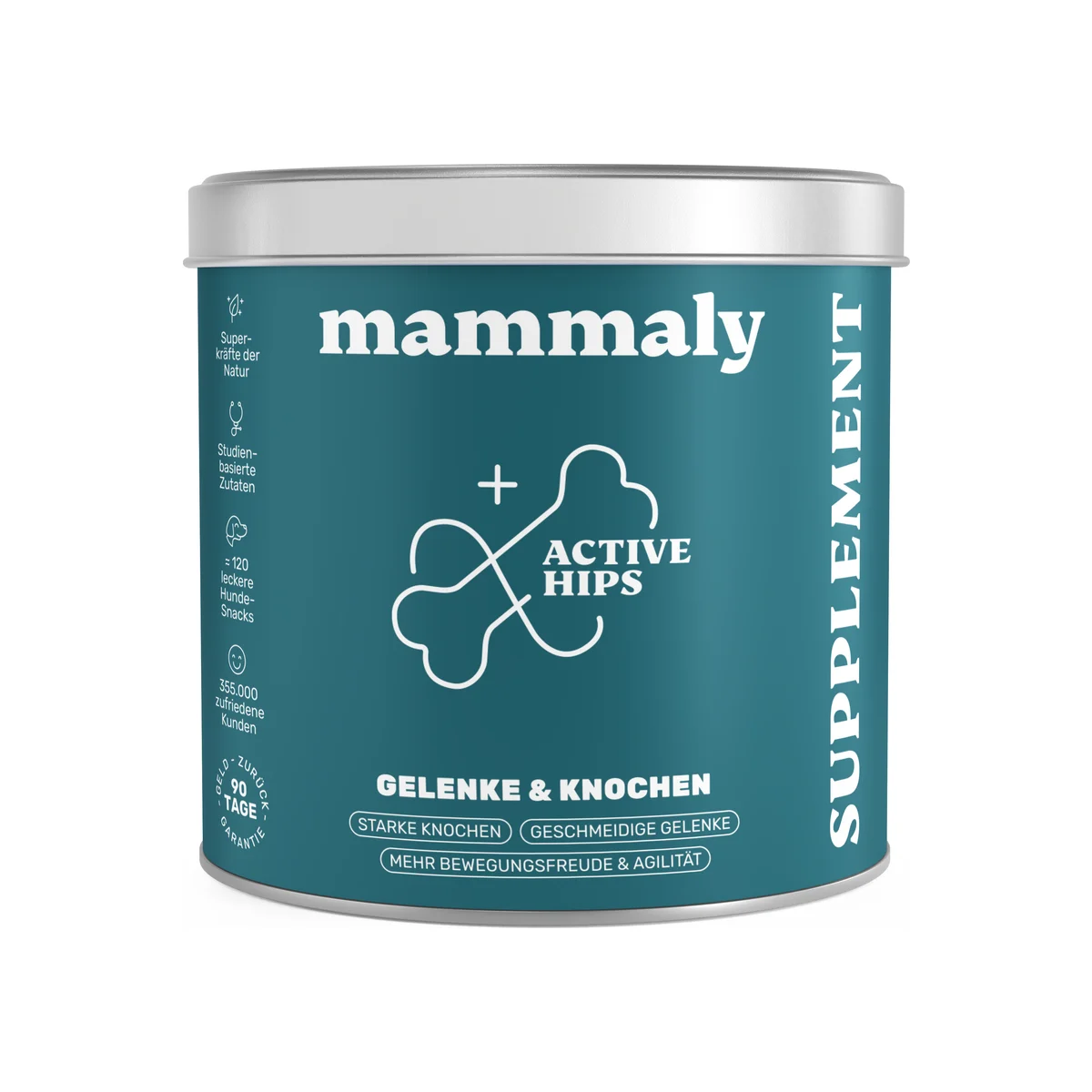 Dose mammaly Active Hips, Ergänzungsfuttermittel für Hunde im Bereich Gelenke